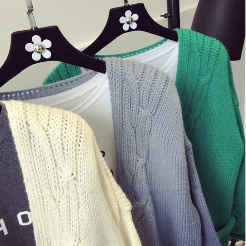 YAGENZ Fashion Women Clothing Autumn Winter Coat Knitted Sweater Ladies Cardigans Tops Pocket Wide Sleeve Streetwear 550 |