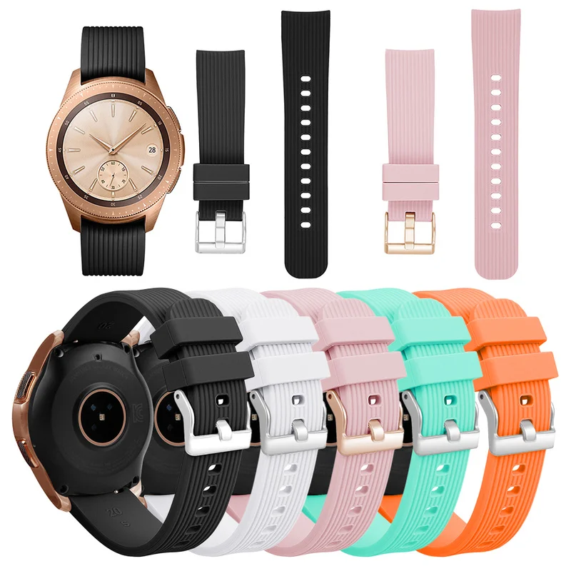 

Ремешок силиконовый для Samsung Galaxy Watch SM-R810 42 мм Gear 4 3 2, спортивный браслет для смарт-часов Huami Amazfit Bip/Amazfit 2, 20 мм