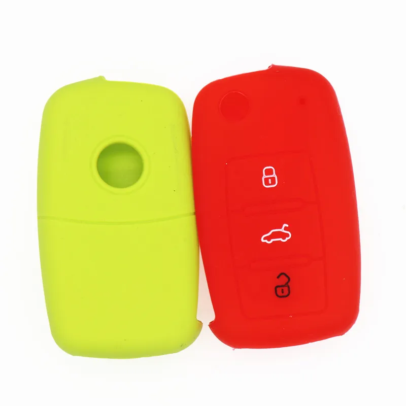 AUTEWODE силиконовый чехол для ключей автомобиля VW Golf Bora Jetta POLO GOLF Passat Skoda Octavia A5 Fabia SEAT