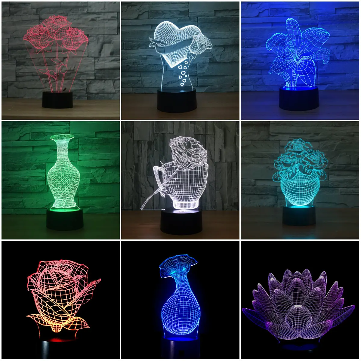 3D огни Bluetooth колонки Музыка Светодиодный Ночник Домашнее освещение TF карта USB перезаряжаемая настольная лампа в форме единорога IY803801