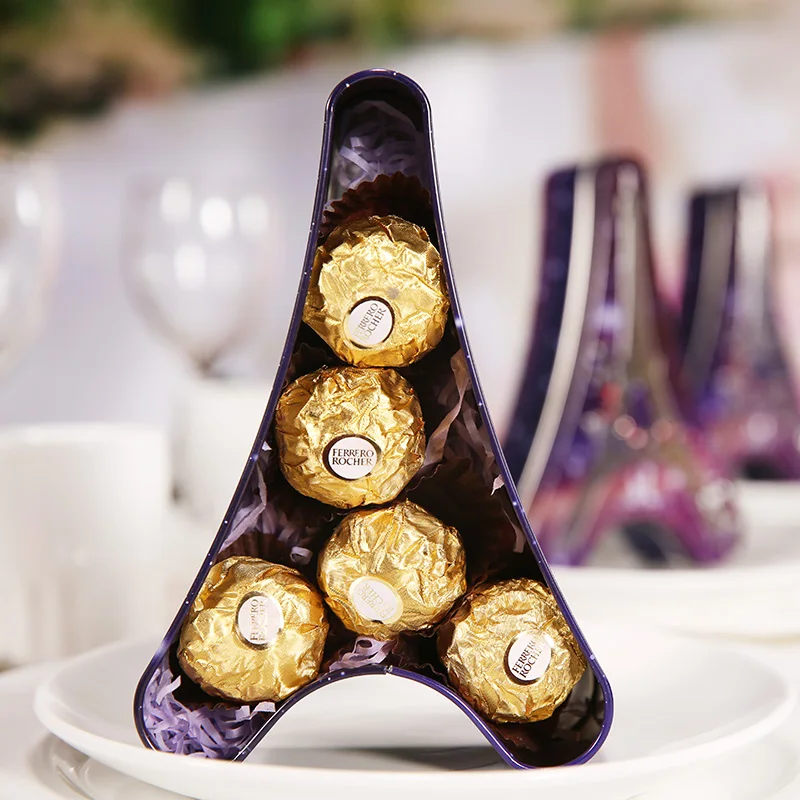 Оригинальная коробка для конфет с Эйфелевой башней Парижа упаковочная из олова