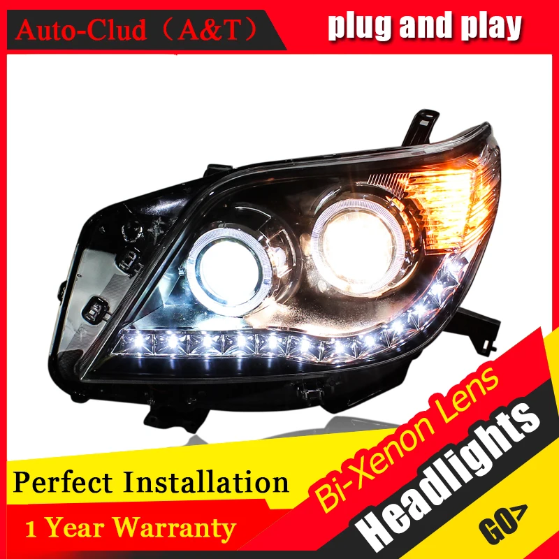 Автомобильный Стайлинг для Toyota PRADO светодиодсветильник фары s Angel eye светодиодные