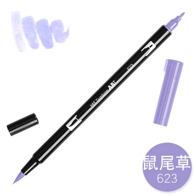 623 1 шт. TOMBOW AB-T Япония 96 цветов две головки художественная кисть ручка маркер Профессиональный водный маркер ручка живопись школьные принадлежности - Цвет: 623
