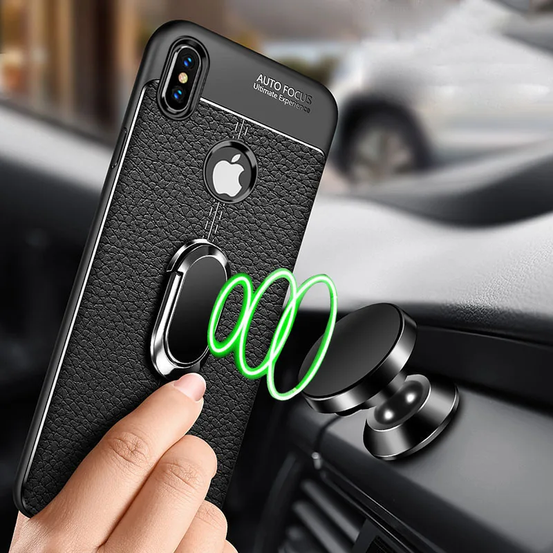 Soft Silicone Back cover for iPhone 11 X XR XS Max Pro With Magnetic Car Holder Case 7 8 6 6S Plus 5 5S SE phone |