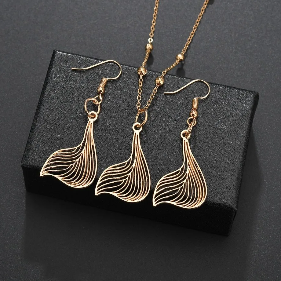 Новинка модные женские серьги и ожерелье ювелирный комплект круглые украшения