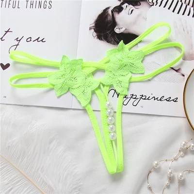 green 2149 L'bellagiovanna, сексуальные стринги с жемчугом, g-стринги, милые трусики, бисероплетение, сексуальное нижнее белье, трусики, женское нижнее белье, для девушек, bragas 2149 - Цвет: green 2149