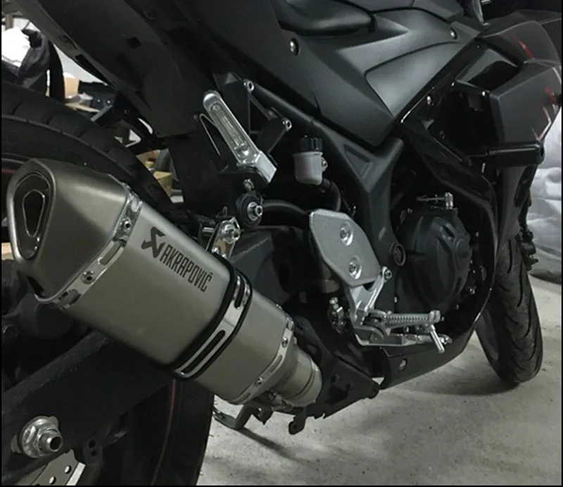 Для Байк 51 мм Unversal Akrapovic глушитель для мотоцикла Трубы Лазерная Маркировочная наклейка нержавеющей углеродного волокна дБ убийца