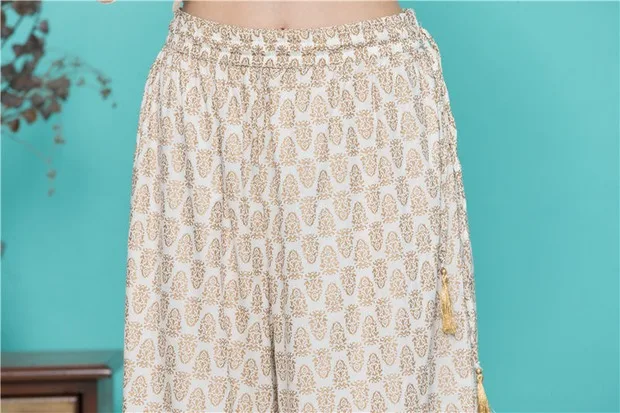 Женское платье с этническим принтом хлопковое рукавом три четверти в индийском