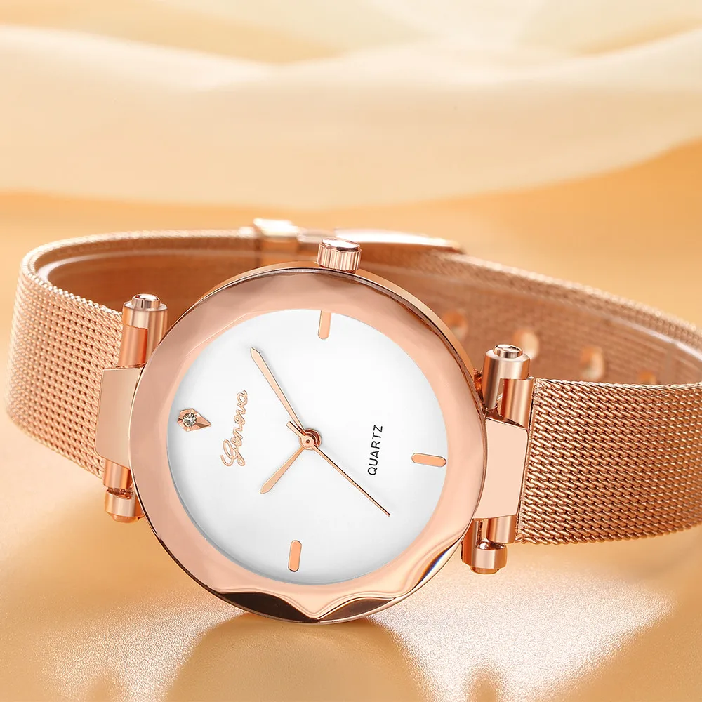 Женские Аналоговые кварцевые часы из нержавеющей стали Лидер продаж 2020 |