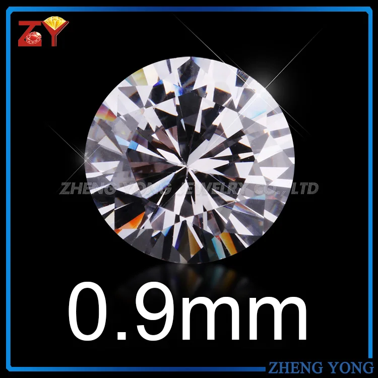 0.9mm-5A-1000pcs 1000 шт./лот AAAAA качество 0,8~ 3,0 мм белый кубический цирконий камень круглый блестящий огранки свободные CZ камень искусственные камни для ювелирных изделий - Цвет: 0.9mm-5A-1000pcs