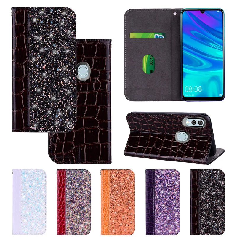 Huawei P Smart чехол P Smart Plus чехол с блестящей откидной крышкой кожаный чехол-кошелек для телефона для huawei P Smart PSmart Plus чехол