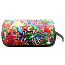 IVYYE-bolsas de cosméticos de Anime Zelda Link, estuche escolar con cremallera de PU, almacenamiento de bolígrafos, bolsa de gran capacidad, papelería, nuevo