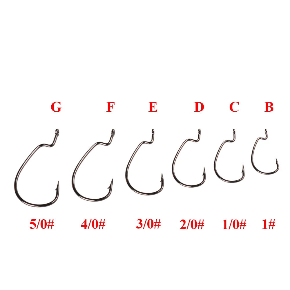 Смарт 10 шт. широкий живот кривошипно рыболовные крючки черные никелевый крюк для