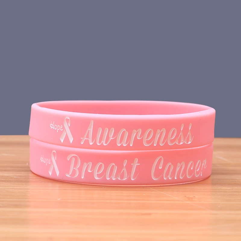10 Years Custom Bracelets BREAST CANCER Silicone Good Quality Classic Jerwerly Trendy Wristband | Украшения и аксессуары