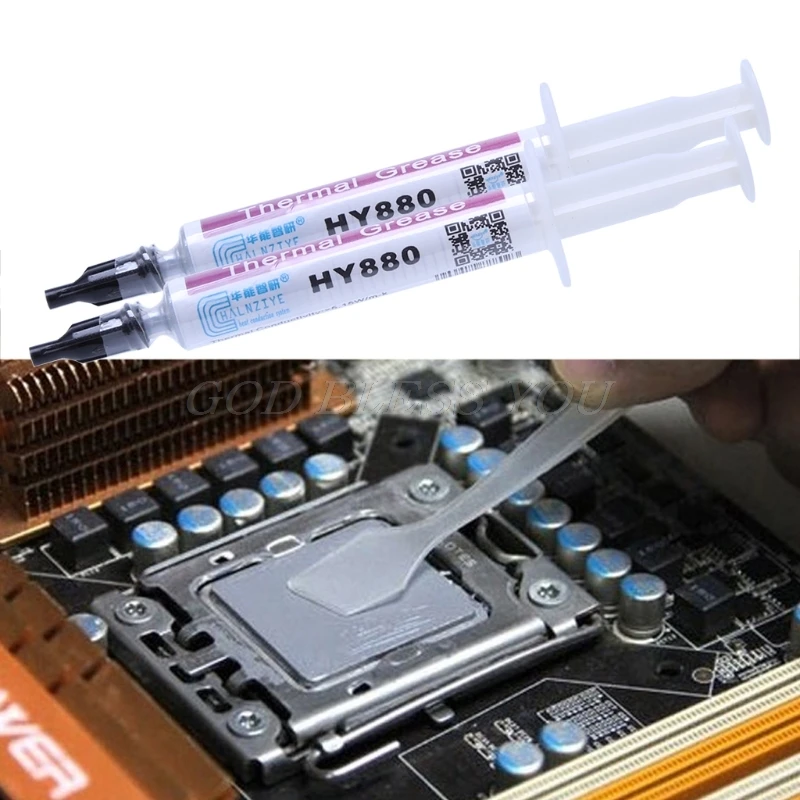 2 шт 2g HY880 термопаста Чипсет cpu охлаждающая смесь силиконовая паста 5,15 W