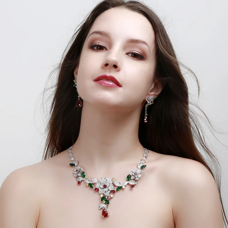 Cwwzircons Роскошные Micro Pave Цирконий разноцветные сапоги для дождя с большим цветком и