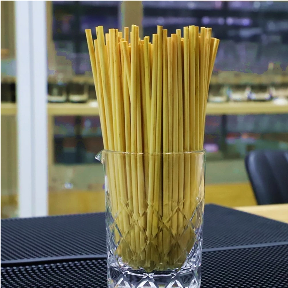 Behogar 100 шт./компл. пшеницы питьевые соломки экологически чистые биоразлагаемые