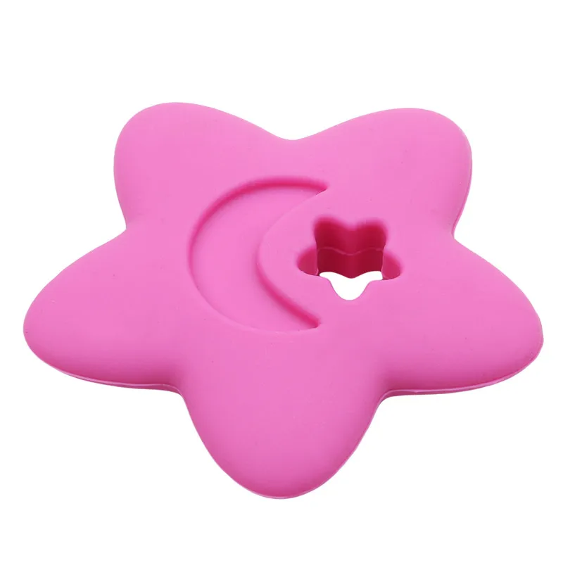 

Star Shaped Silicone Teether Baby Teething Chewed Silicone Beads BPA Free Food Grade Teethers Necklace Nursing Toys