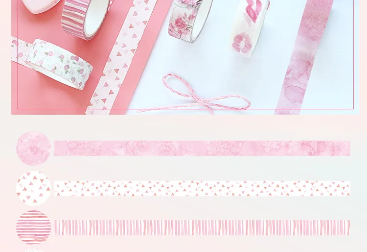 Милая Веселая васи лента Kawaii розовая маскирующая лента декоративная клейкая лента для детей DIY декоративная Скрапбукинг Альбомы для фото