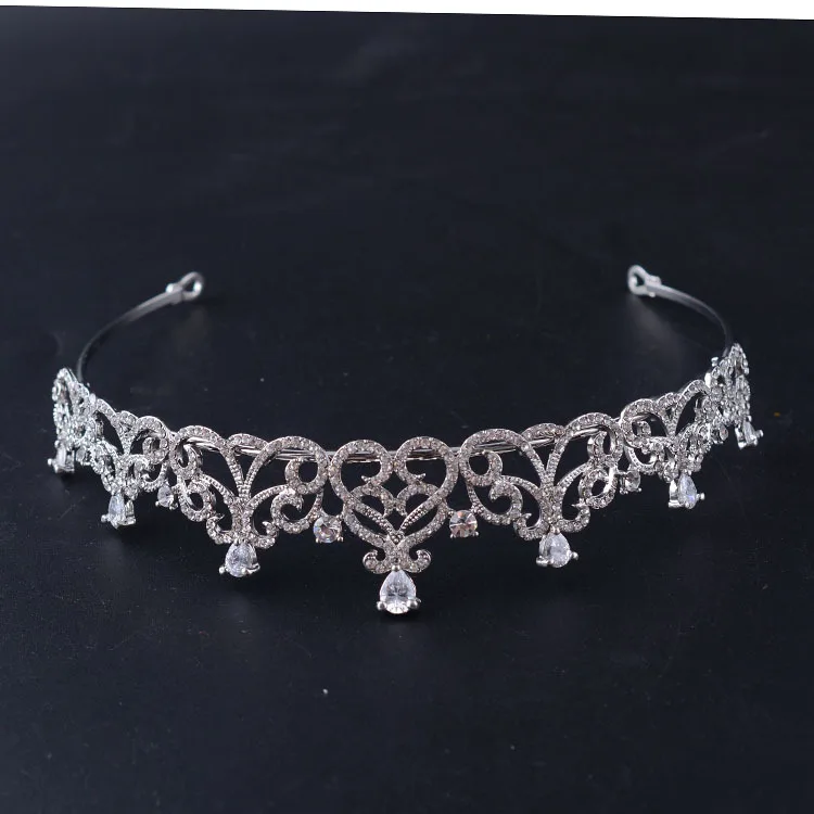 Новое поступление Благородный Циркон Красота Принцесса Тиара Мода Серебряная
