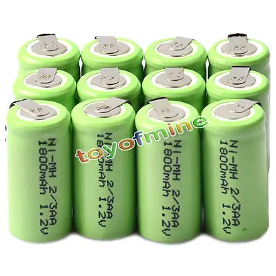 12 шт 2/3AA 1,2 V 1800mAh батареи сотовый для телефона ni-mh аккумуляторная батарея
