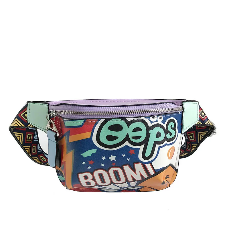 Поясная сумка с узором поясная летняя буквенным принтом в стиле бохо 2018 модная