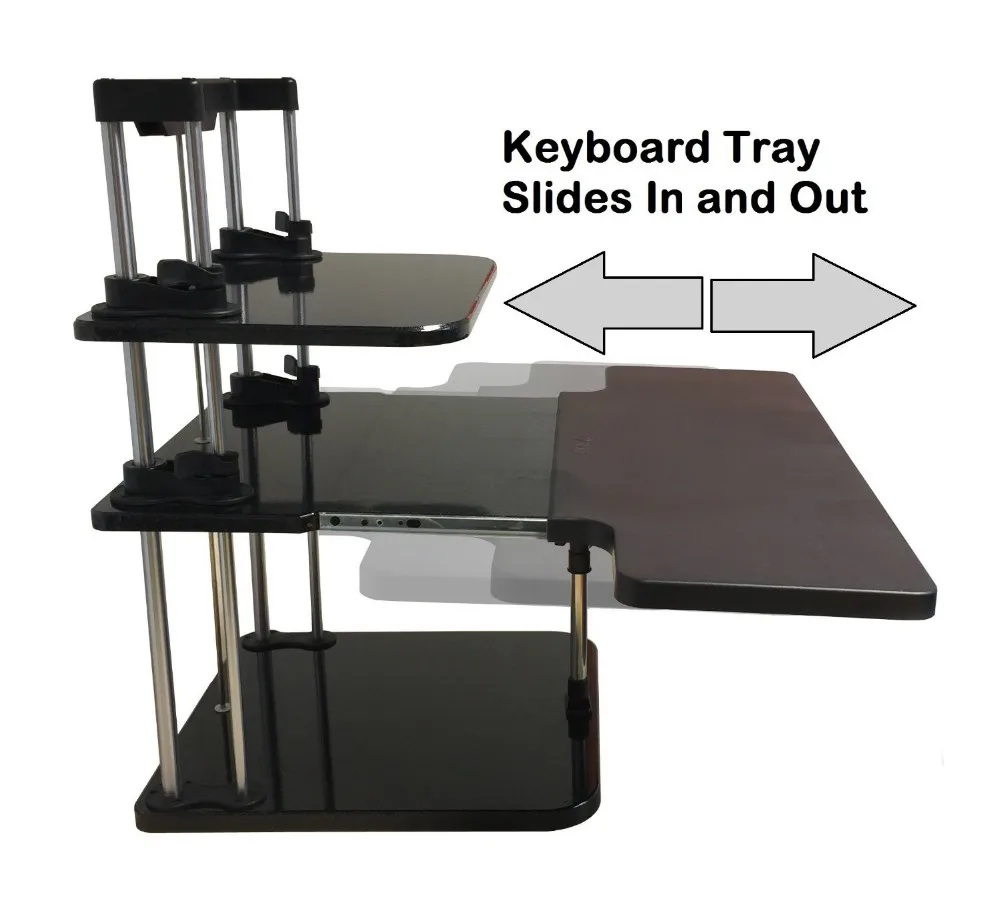 Легкий стоячий столик для ноутбука три уровня регулируемый по высоте стойка