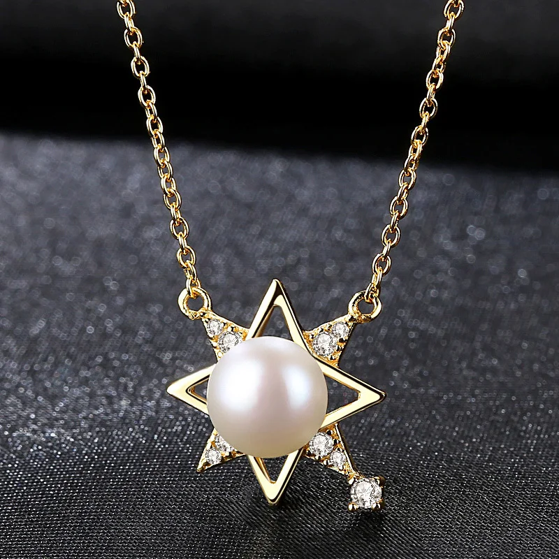 Натуральный жемчуг 18 К золотой цвет очаровательный корпус дизайн жемчуга S925