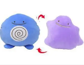 Японское аниме 25 см Ditto as Pikachu Charmander Bulbasaur Squirtle Snorlax Clefairy Poliwag Gengar Lapras мягкий милый плюшевый игрушки - Цвет: Poliwag