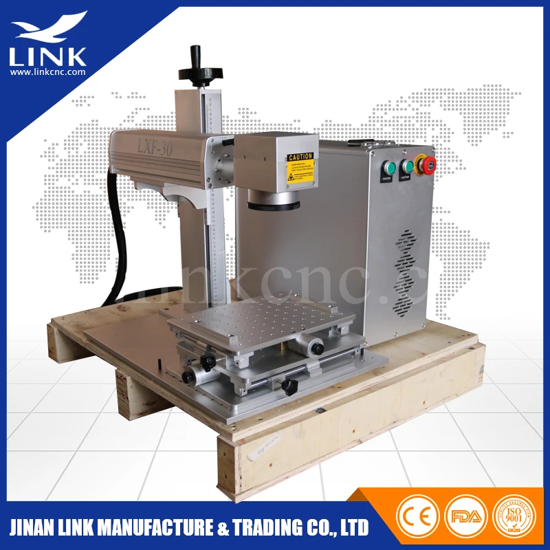 Низкая цена серебряная нержавеющая сталь 30 Вт волоконная лазерная маркировочная