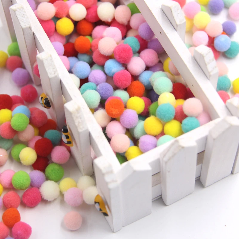 100PCS Size 15-18MM Multi Color Pompoms Soft Pom Poms Balls DIY Craft Home Garden&ampWedding Decoration&ampSewing Accessories Tools | Дом и