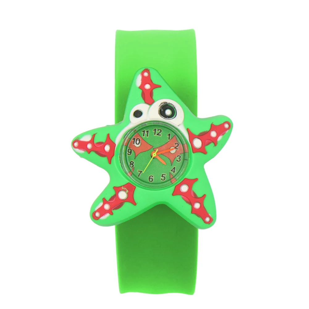 Starfish Подарок на день рождения с рисунком из мультфильма, прочный стол для студентов, милые разноцветные игрушки, детские часы, 3D Annimals, силиконовая лента на запястье - Цвет: Starfish