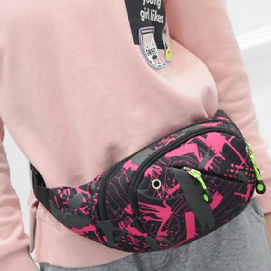 

Transer Fashion Unisex Women Men PU Leather Camouflage Waist Pack Bicycle Belt Bag Mobile Phone Pocket A17 30