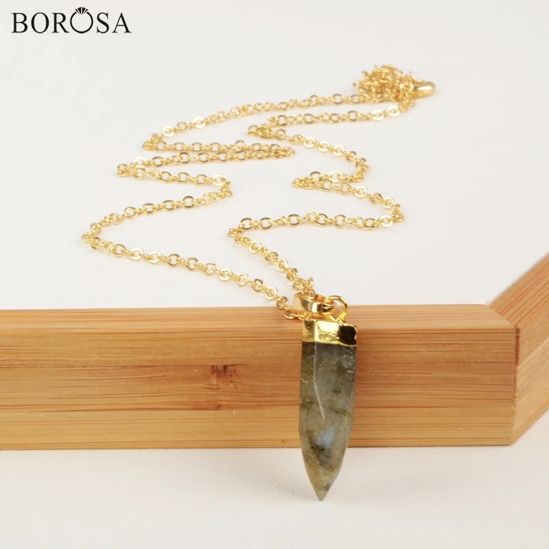 Кулон JUST трендовый розовый КВАРЦЕВЫЙ граненый камень Золотая подвеска в форме