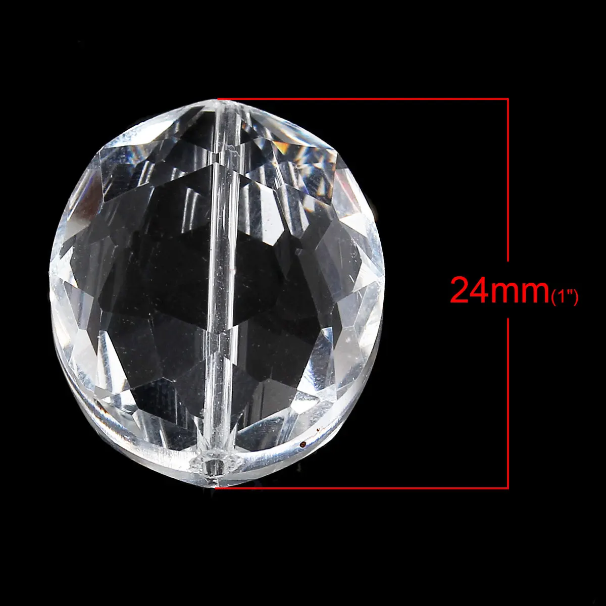 8Seasons DIY Fashion Jewelry Crystal Glass Loose Beads Oval Transparent Faceted About 24mm x 20mm Hole: Approx 1.3mm 10 PCs | Украшения и