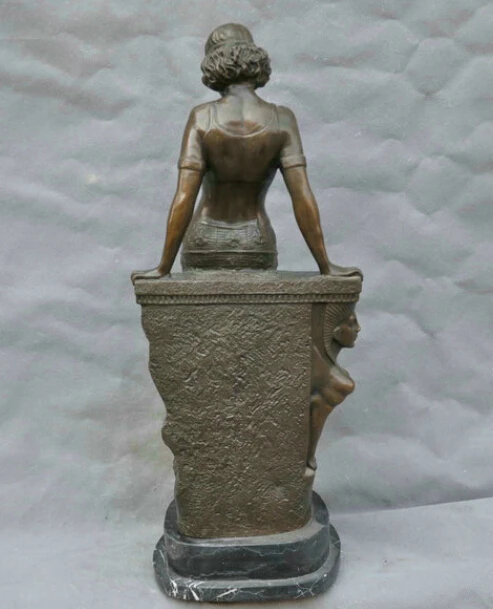 22 &quotБронзовая Древняя египетская статуя жены Фараона Клеопатра Сфинкс|statue
