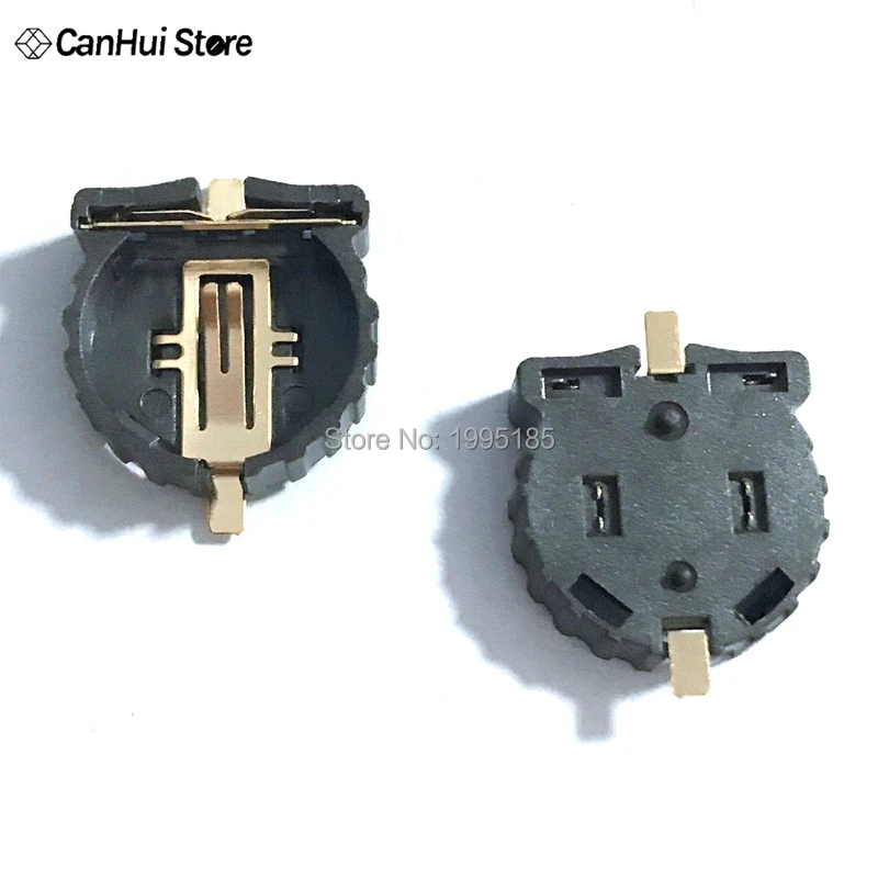20 шт./лот BS 1220 2 3V позолоченный SMT держатель батарейного отсека для CR1220 Case Button Cell 2pin