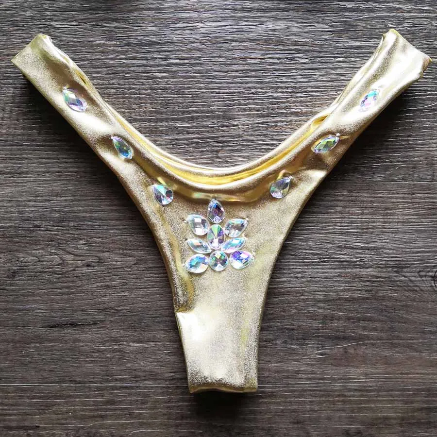Сексуальные женские бикини, купальники со стразами, розовые, с высокой посадкой, стразы, Бриллиантовый Купальник, женские плавки, летняя пляжная одежда
