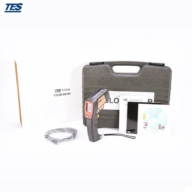 TES 135A USB цветной измеритель анализатор портативный разницы в цвете (ЖК