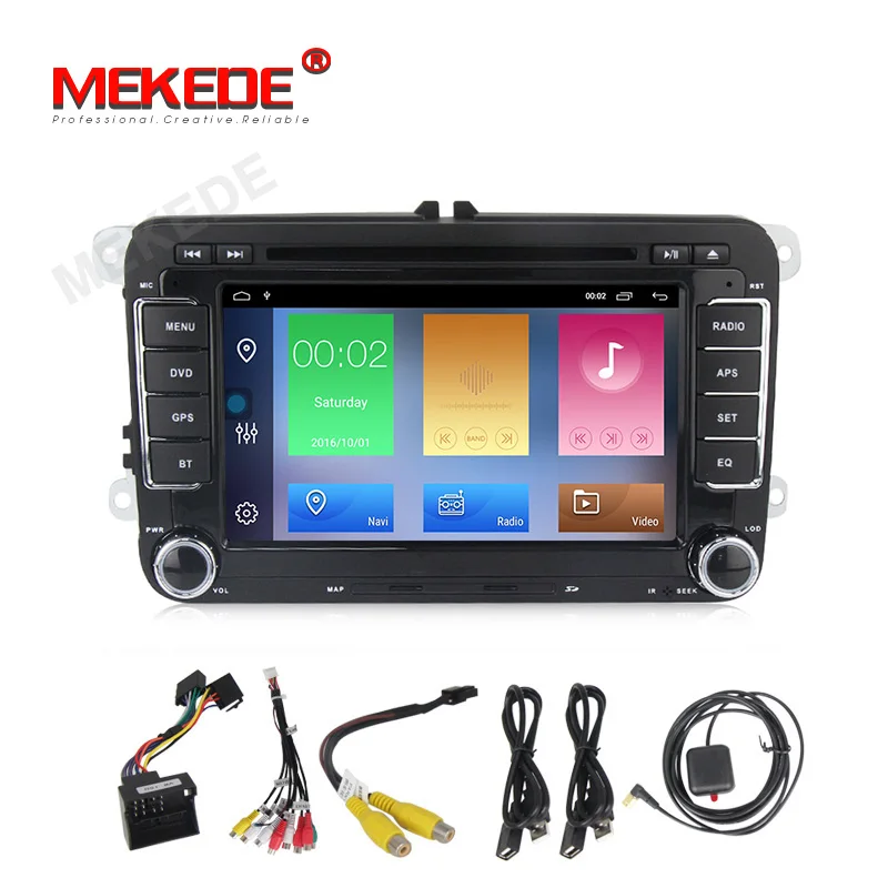 MEKEDE Android 9,1 2+ 32G автомобильное радио gps навигация для volkswagen Skoda Octavia golf 5 6 touran passat B6 polo tiguan RDS DVD