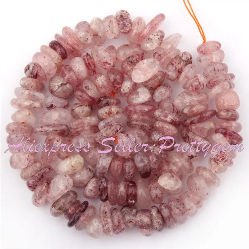 Strawberry Quartz 2 4x6-5x9mm бусины из природного камня произвольной формы для своими руками Ожерелье Браслеты Изготовление сережек 1" - Цвет: Strawberry Quartz 2