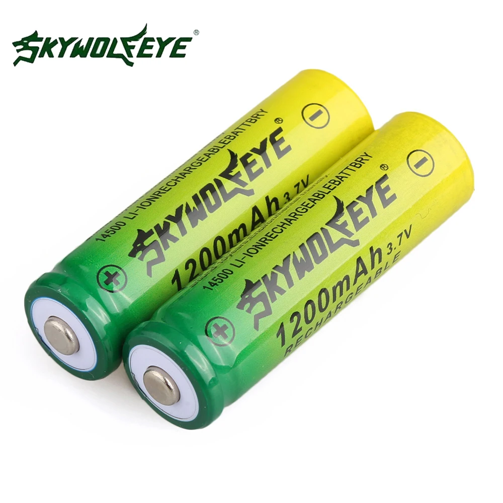 2 шт./лот SKYWOLFEYE 14500 литиевая батарея 3 7 В литий ионная аккумуляторная для камеры MP3