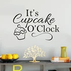 Виниловая наклейка на окно Это кекс, Часы, десерт, кекс, украшение для магазина, пекарня, кекс, наклейки на стену AZ429
