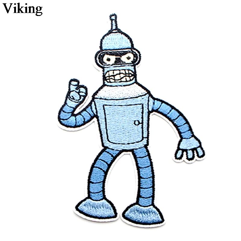 Futurama Мультяшные вышитые нашивки, железные нашивки, забавные Аппликации, нашивки, наклейки для одежды, Diy, аксессуары для женщин и мужчин, G0044