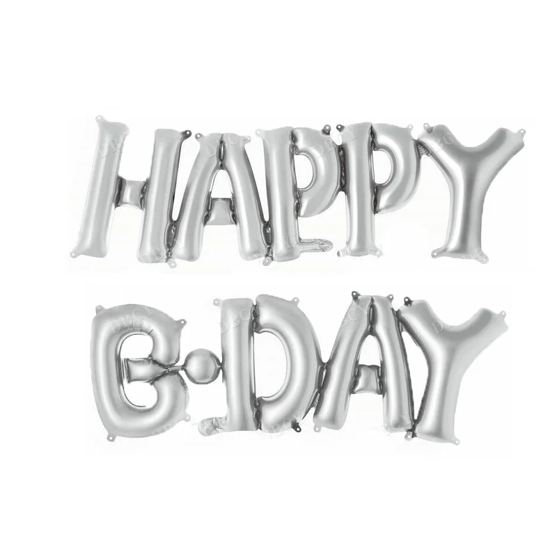 С надписью HAPPY BDAY фольгированные воздушные шары украшения для дня рождения