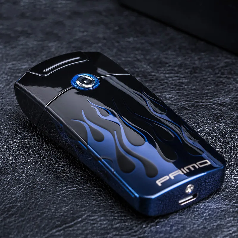 Брендовая USB Зажигалка металлическая электрическая дуговая плазменная Зажигалка Новинка ветрозащитная перезаряжаемая Зажигалка для сигар крутые