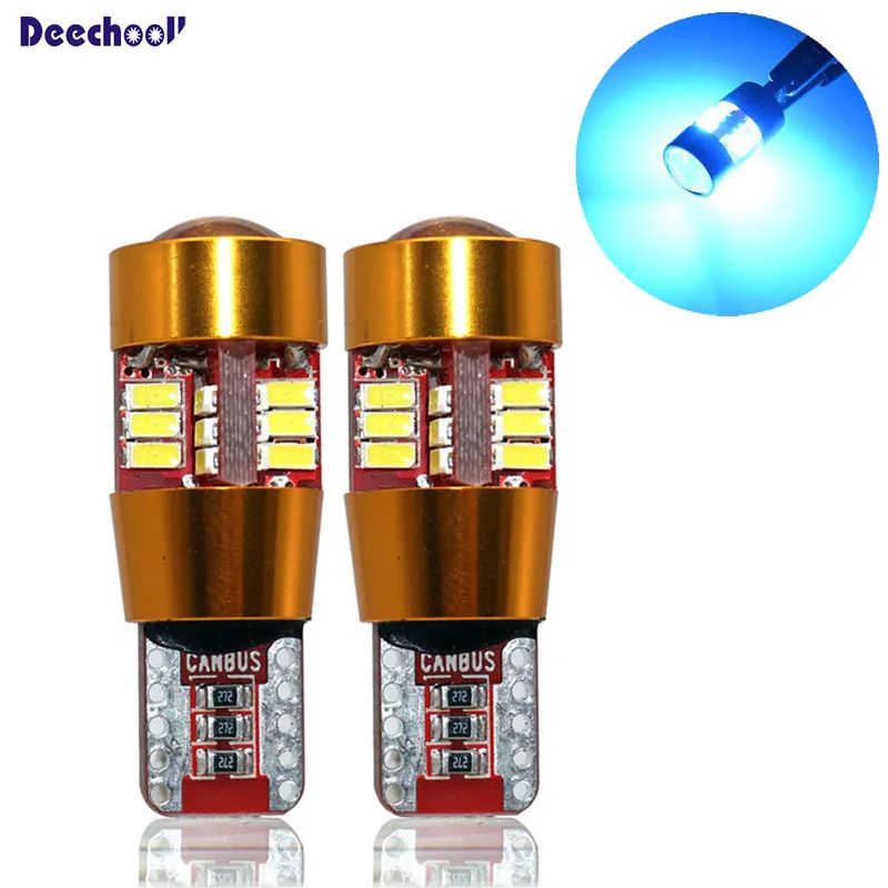 T10-27SMD-Ice Blue Deechooll 2 шт Canbus светодиодный T10 W5W зазор парковочный светодиодный светильник для Volkswagen VW Eos Golf New Beetle Passat Polo Scirocco - Испускаемый цвет: T10-27SMD-Ice Blue