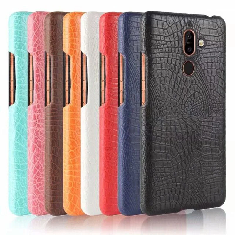 Роскошный кожаный жесткий чехол с крокодиловым узором для Nokia 3 5 6 8 9