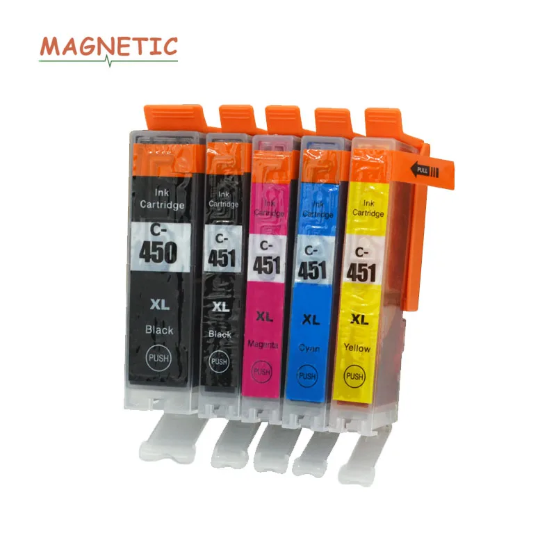 5 шт. совместимые картриджи с чернилами для принтера canon PGI450 CLI451 PIXMA MG5440 MG5540 MG6440 Ip7240