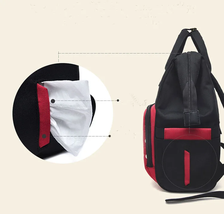 Модная сумка для подгузников мам с изображением мышки из мультфильма большой